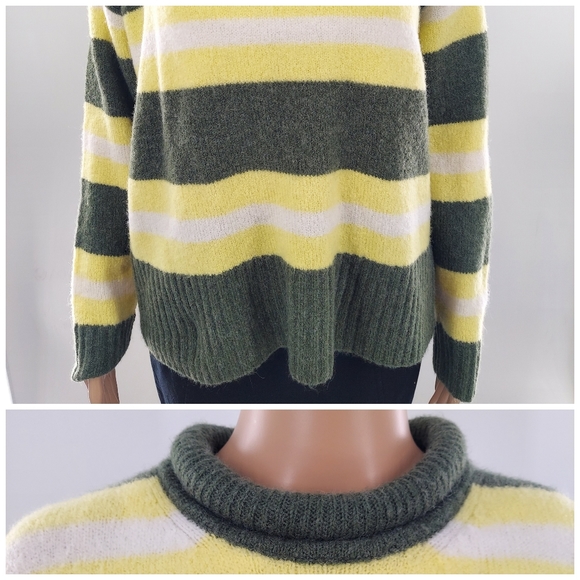 Madewell Fulton Striped Pullover Sweater M - Picture 4 of 5